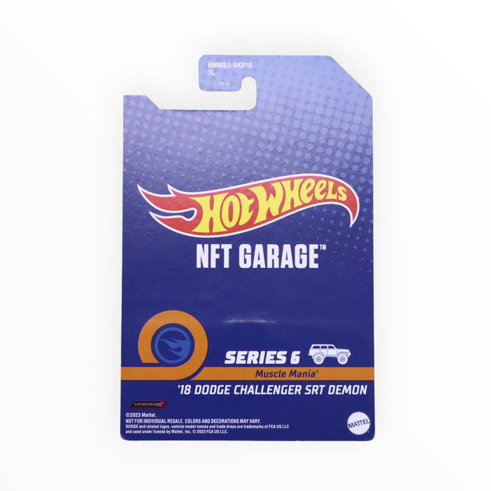 Hot Wheels '18 Dodge Challenger SRT Demon - NFT Garage (2024) #29
