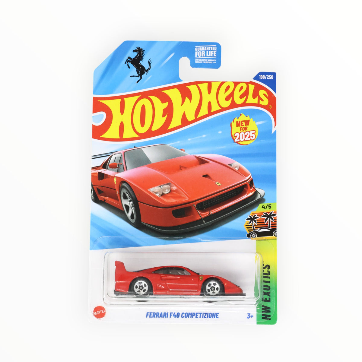 Hot Wheels Ferrari F40 Competizione 2025, 198/250, Serie Exotics, Nuovo Di Zecca