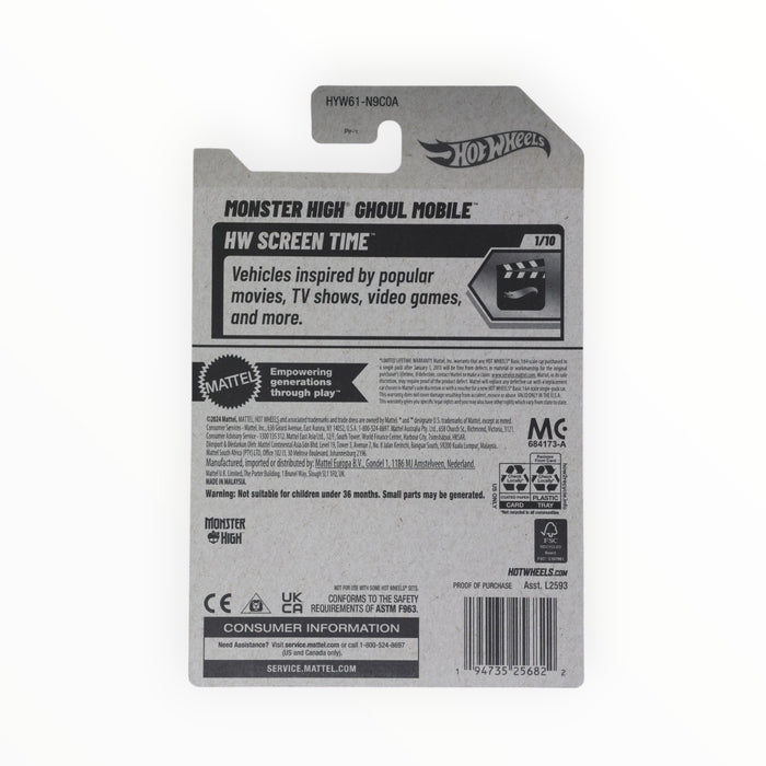 Hot Wheels Monster High Ghoul Mobile - Mainline (2025) 3/250