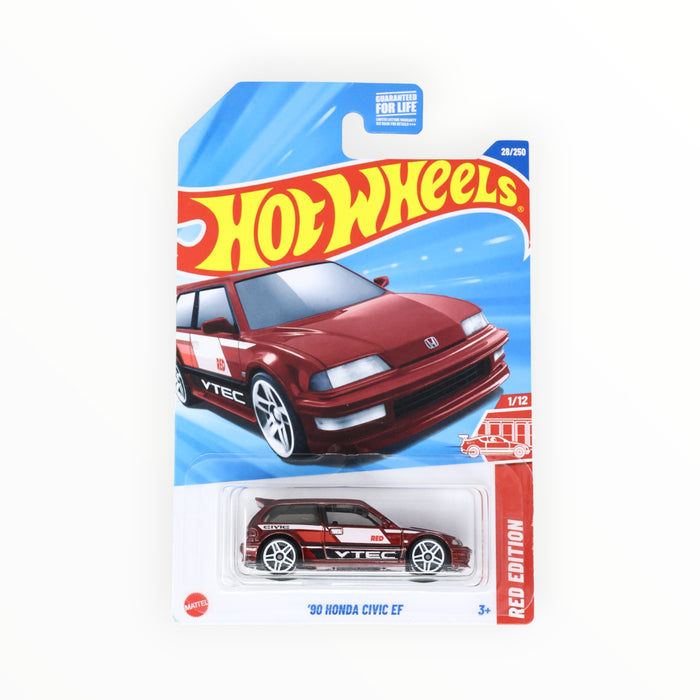 Hot Wheels '90 Honda Civic EF (Red Edition) Mainline (2025) 28/250