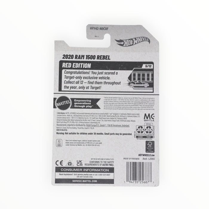 Hot Wheels 2020 Ram 1500 Rebel (Red Edition) Mainline (2025) 39/250