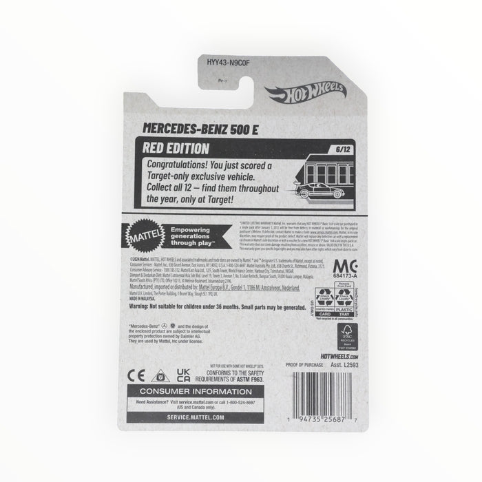 Hot Wheels Mercedes-Benz 500 E (Red Edition) Mainline (2025) 52/250