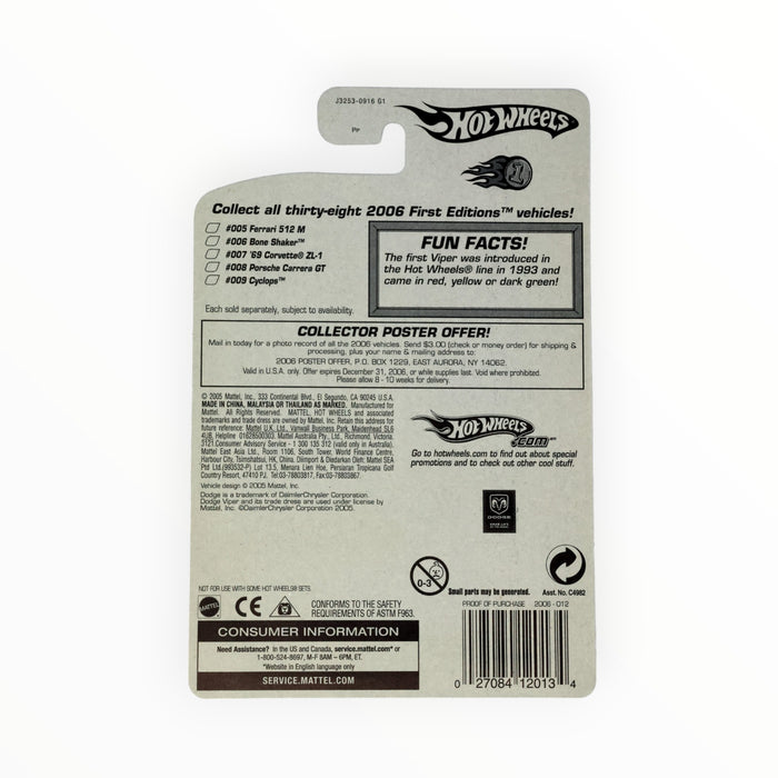 Hot Wheels 2006 Dodge Viper Coupe - Mainline (2006) 12/223