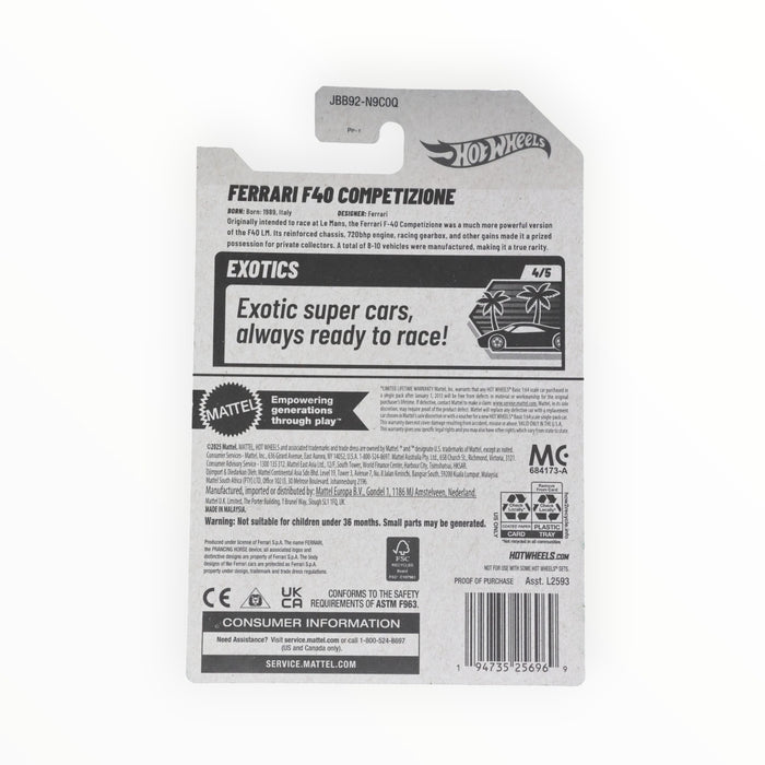 Hot Wheels Ferrari F40 Competizione - Mainline (2025) 198/250