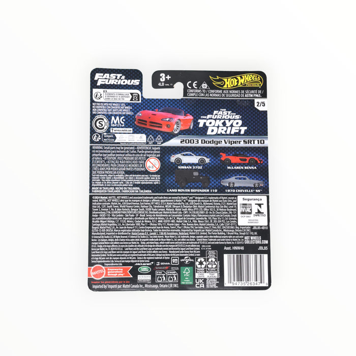 Hot Wheels 2003 Dodge Viper SRT 10 (Tokyo Drift) Fast & Furious Premium (2025) 2/5