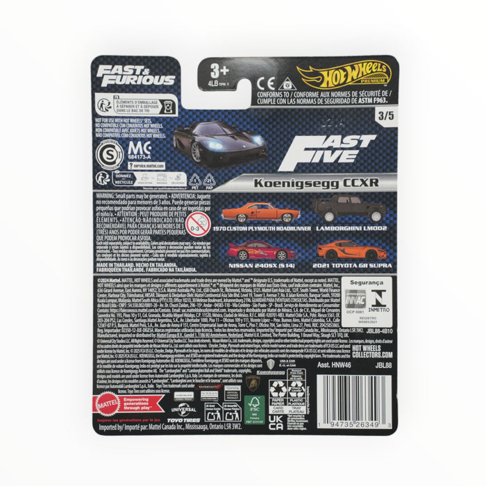 Hot Wheels Koenigsegg CCXR (Fast Five) Fast & Furious Premium (2025) 3/5