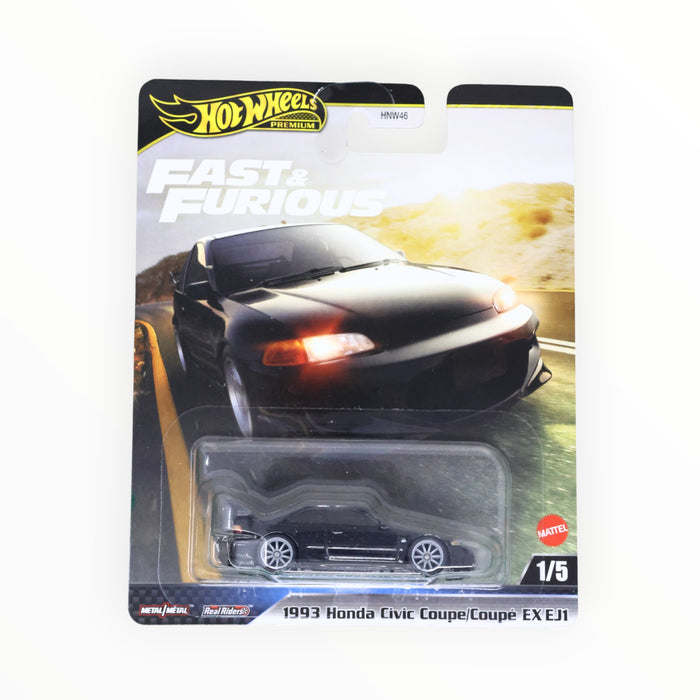 Hot Wheels 1993 Honda Civic Coupe EX EJ1 (The Fast and the Furious) Fast & Furious Premium (2025) 1/5