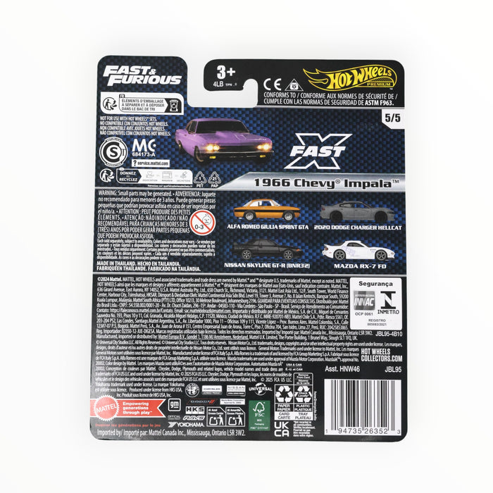 Hot Wheels 1966 Chevy Impala (Fast X) Fast & Furious Premium (2025) 5/5