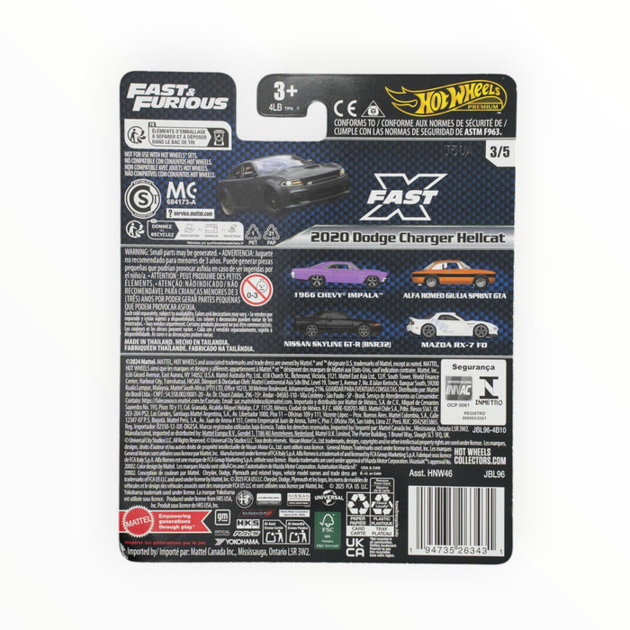 Hot Wheels 2020 Dodge Charger Hellcat (Fast X) Fast & Furious Premium (2025) 3/5