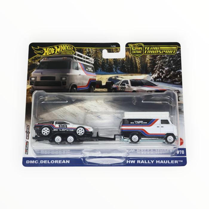 Hot Wheels HW Rally Hauler / HW Rally Trailer / DMC DeLorean - Car Culture: Team Transports (2025) #78