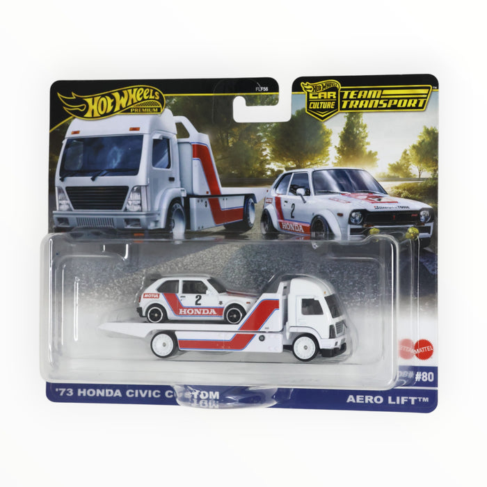 Hot Wheels '73 Honda Civic Custom / Aero Lift - Car Culture: Team Transport (2025) #80
