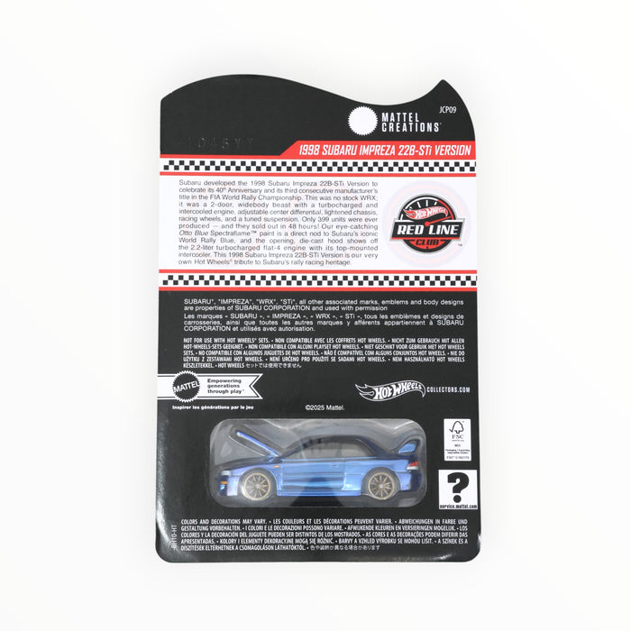 Hot Wheels 1998 Subaru Impreza 22B STi-Version - RLC (2025)