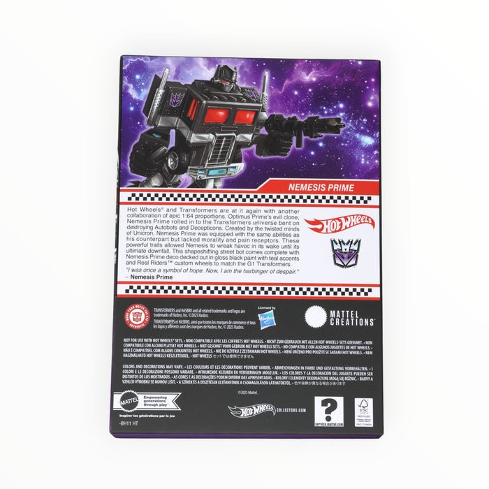 Hot Wheels Nemesis Prime (Hot Wheels x Transformers) Mattel Creations (2025)