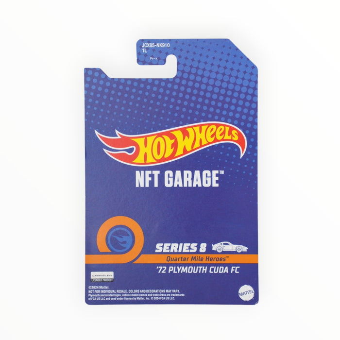 Hot Wheels '72 Plymouth Cuda FC - NFT Garage (2024) #43