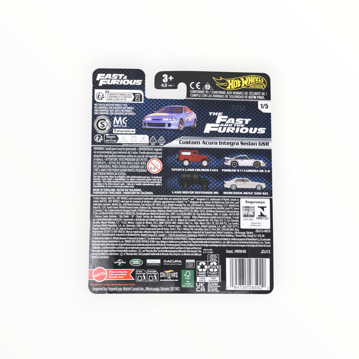 Hot Wheels Custom Acura Integra Sedan GSR (The Fast & the Furious) Fast & Furious Premium (2024) 1/5