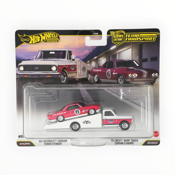 Hot Wheels '66 Chevrolet Corvair Yenko Stinger / '72 Chevy Ramp Truck - Car Culture: Team Transport (2026) #91