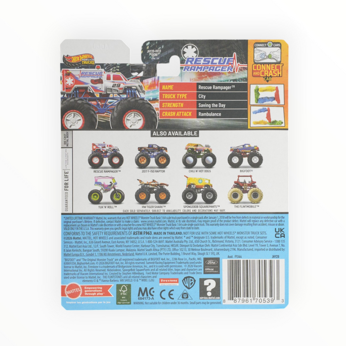 Hot Wheels Rescue Rampager - Monster Trucks (2026)