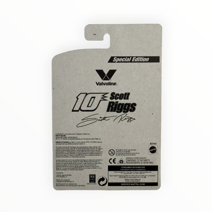 Hot Wheels Dodge Charger Stock Car (Valvoline, Disney Cars, Scott Riggs) Promo (2005)