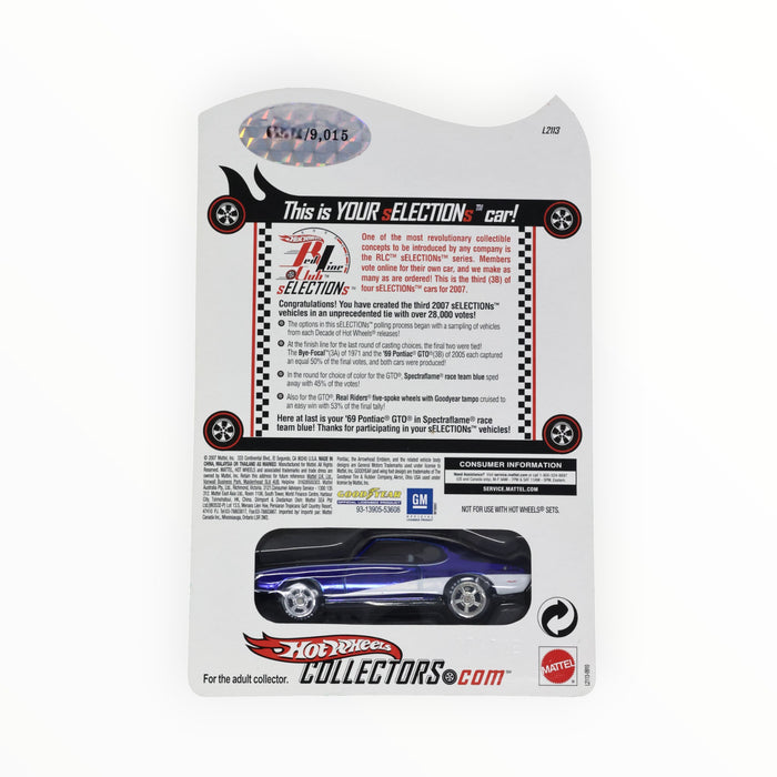 Hot Wheels '69 Pontiac GTO - RLC (2007)