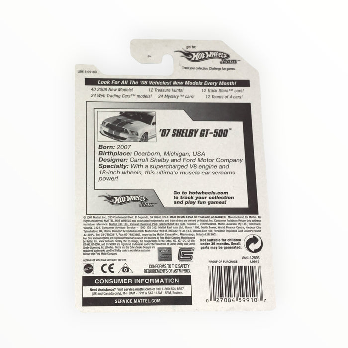 Hot Wheels '07 Shelby GT-500 - Mainline (2008) 1/196