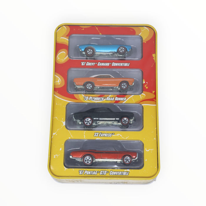 Hot Wheels Muscle Cars 4-Car Tin Set 1/2 - Since '68 (2008)