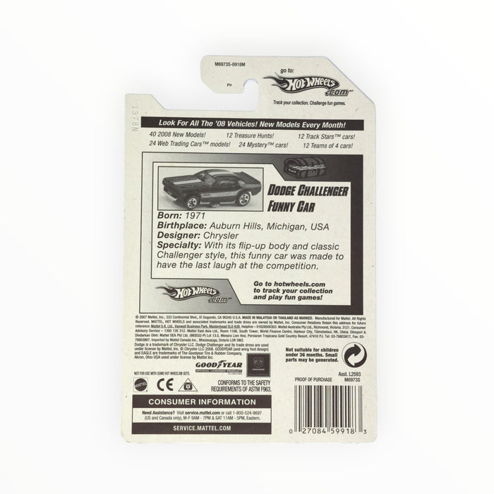Hot Wheels Dodge Challenger Funny Car (Super Treasure Hunt) 2008 - 167/196