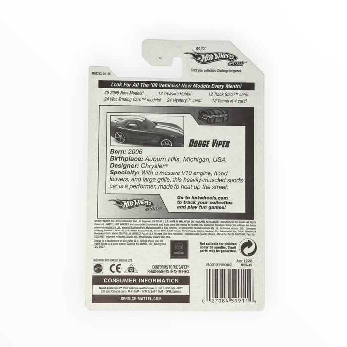 Hot Wheels '06 Dodge Viper (Super Treasure Hunt) 2008 - 168/196