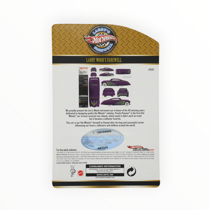 Hot Wheels Purple Passion (Larry's Farewell) Special Edition (2009)