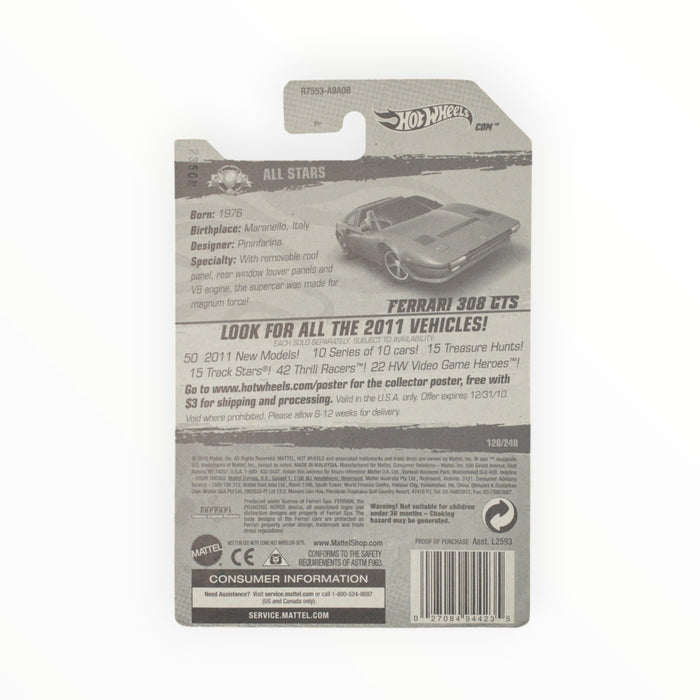 Hot Wheels Ferrari 308 GTS - Mainline (2010) 128/240