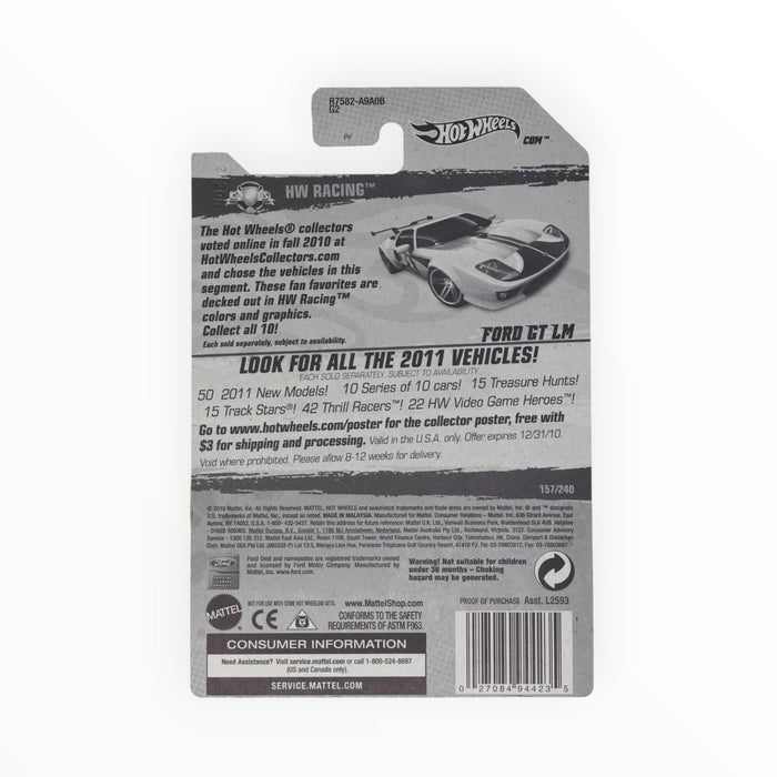 Hot Wheels Ford GT LM - Mainline (2010) 157/240