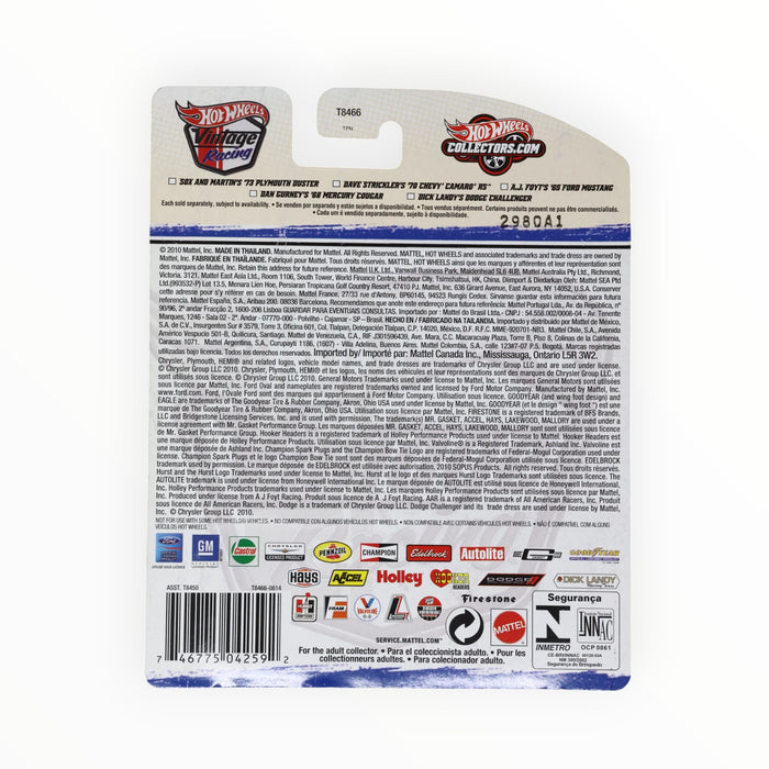 Hot Wheels Sox and Martin's '73 Plymouth Duster - Vintage Racing (2011) 1/30
