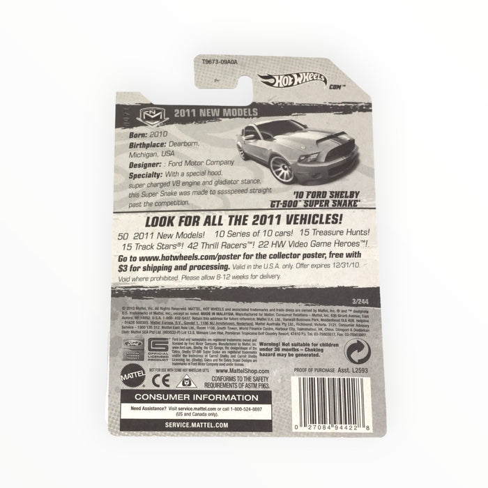 Hot Wheels '10 Ford Shelby GT500 Super Snake - Mainline (2011) 3/244