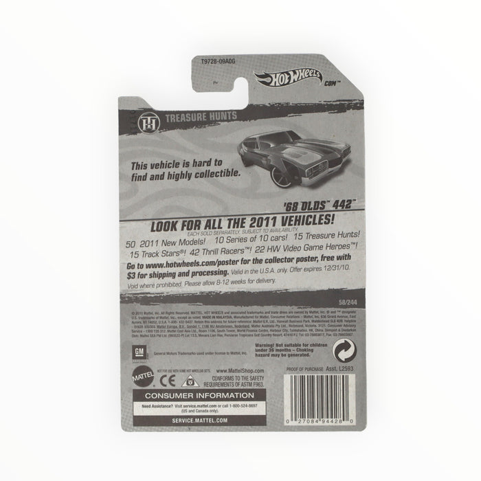 Hot Wheels '68 Olds 442 (Treasure Hunt) 2011 - 58/244