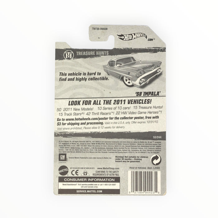 Hot Wheels '58 Impala (Super Treasure Hunt) Mainline (2011) 53/244