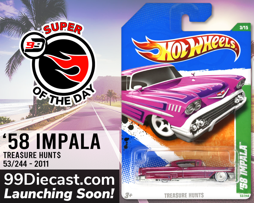 Hot Wheels '58 Impala (Super Treasure Hunt) Mainline (2011) 53/244