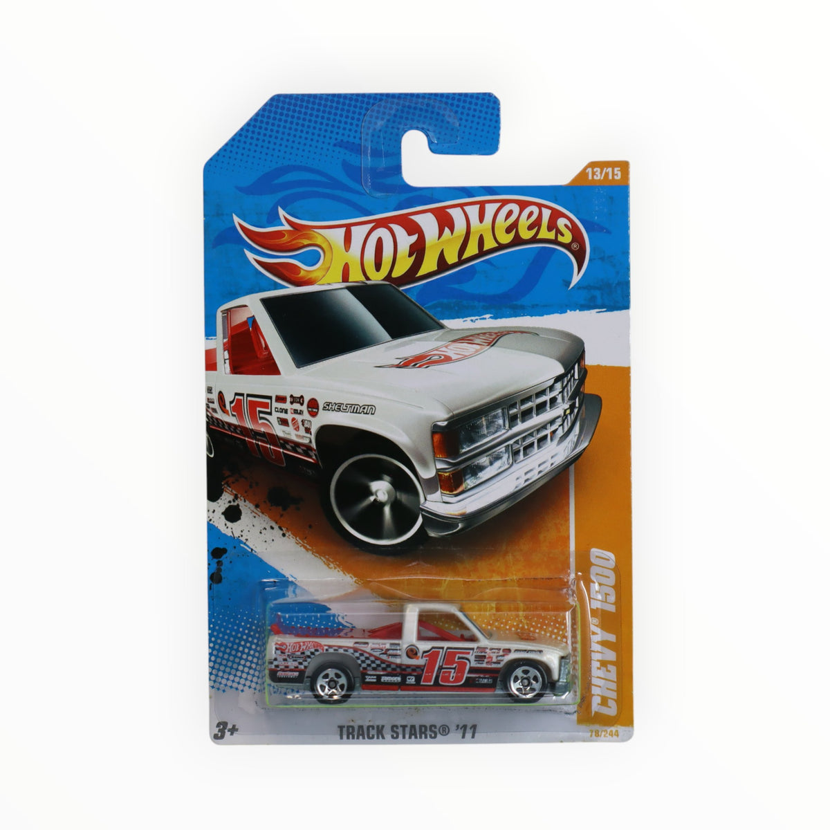 Hot Wheels 2011 Chevy 1500 White Die-Cast Car - 1:64 Scale, #78/244 In Series - View #7