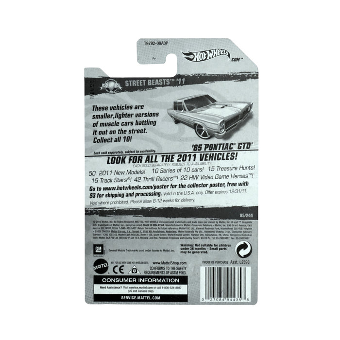 Hot Wheels '65 Pontiac GTO - Mainline (2011) 85/244