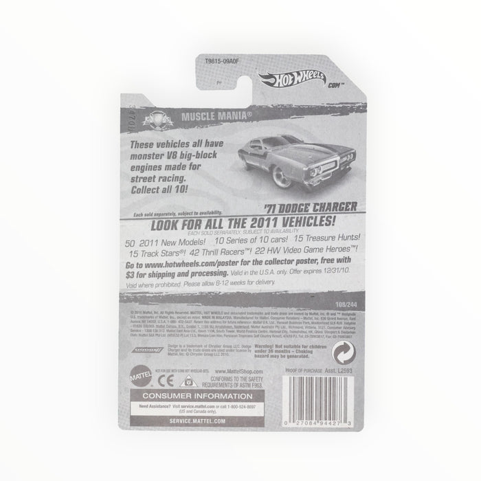 Hot Wheels '71 Dodge Charger - Mainline (2011) 108/244