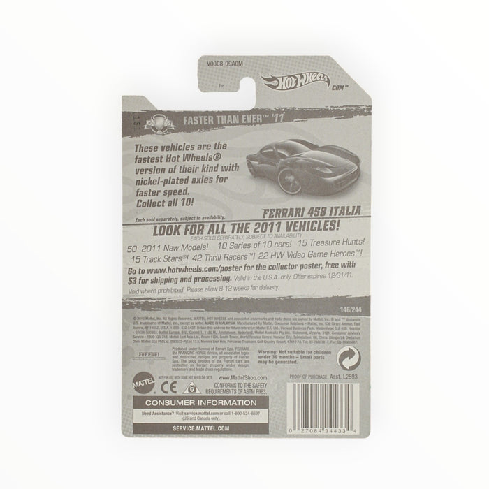 Hot Wheels Ferrari 458 Italia - Mainline (2011) 146/244
