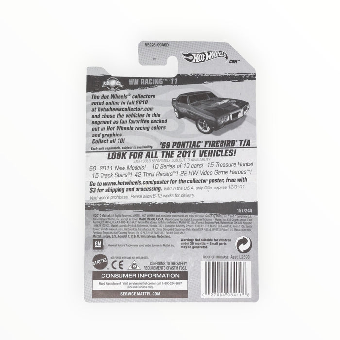 Hot Wheels '69 Pontiac Firebird - Mainline (2011) 157/244