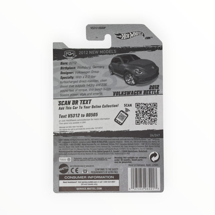 Hot Wheels 2012 Volkswagen Beetle - Mainline (2012) 24/247