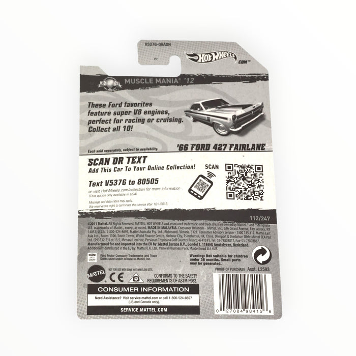 Hot Wheels '66 Ford 427 Fairlane (Super Treasure Hunt) 2012 - 112/247