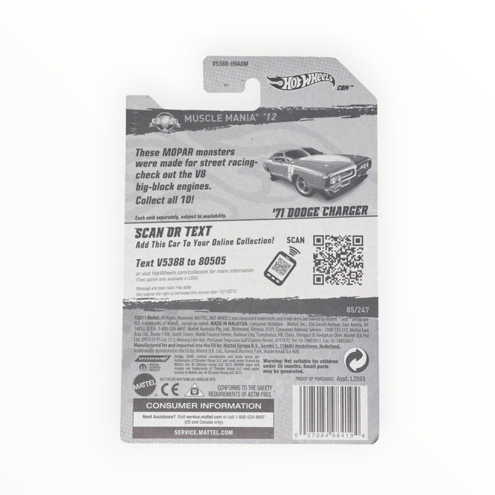 Hot Wheels '71 Dodge Charger - Mainline (2012) 85/247