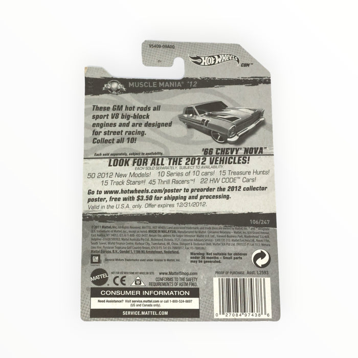 Hot Wheels '66 Chevy Nova - Mainline (2012) 106/247