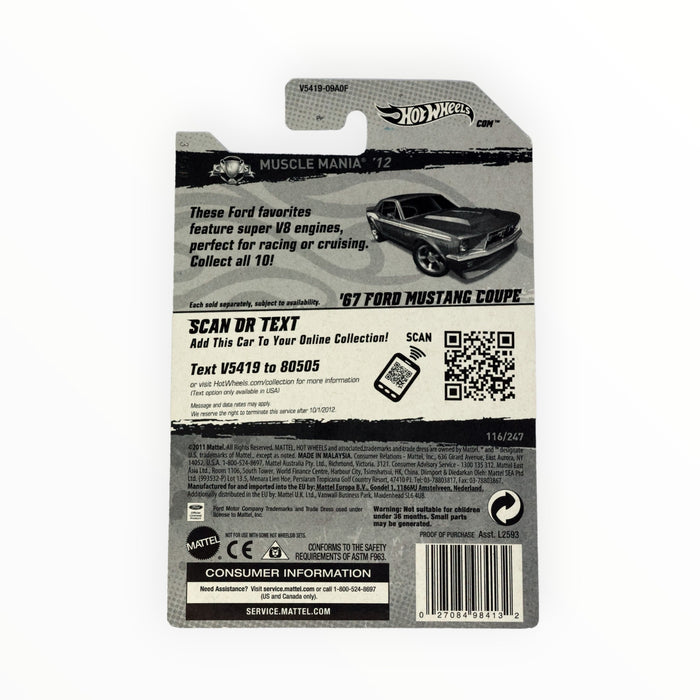 Hot Wheels '67 Ford Mustang Coupe - Mainline (2012) 116/247
