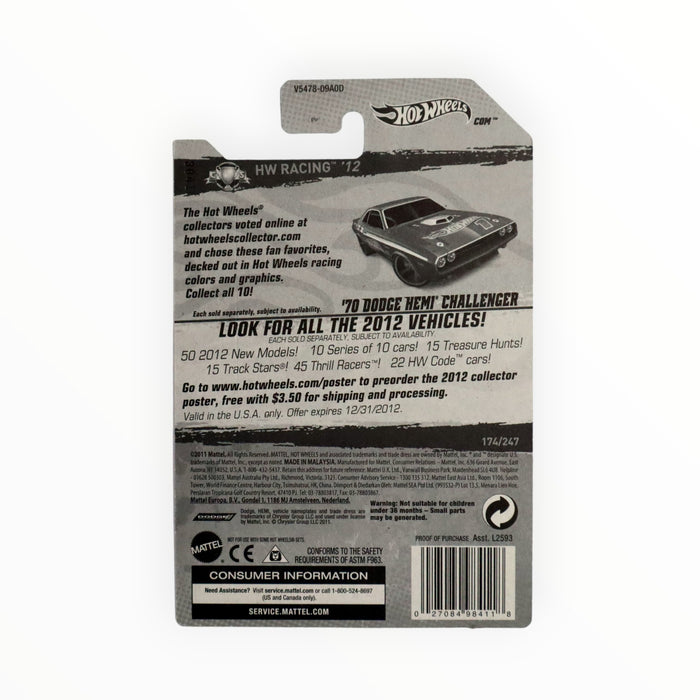 Hot Wheels '70 Dodge Hemi Challenger - Mainline (2012) 174/247