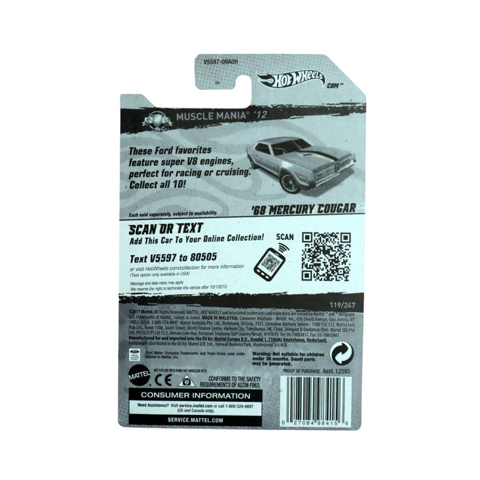 Hot Wheels '68 Mercury Cougar - Mainline (2012) 119/247