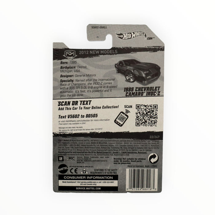 Hot Wheels 1985 Chevrolet Camaro IROC-Z - Mainline (2012) 22/247
