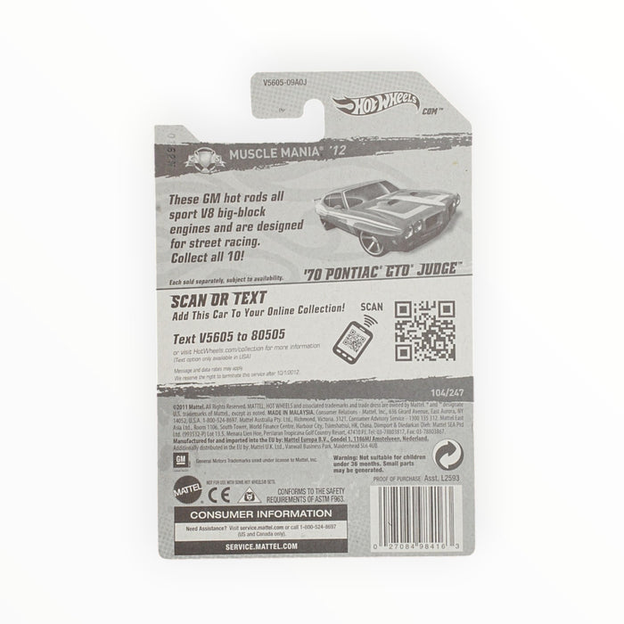 Hot Wheels '70 Pontiac GTO Judge - Mainline (2012) 104/247
