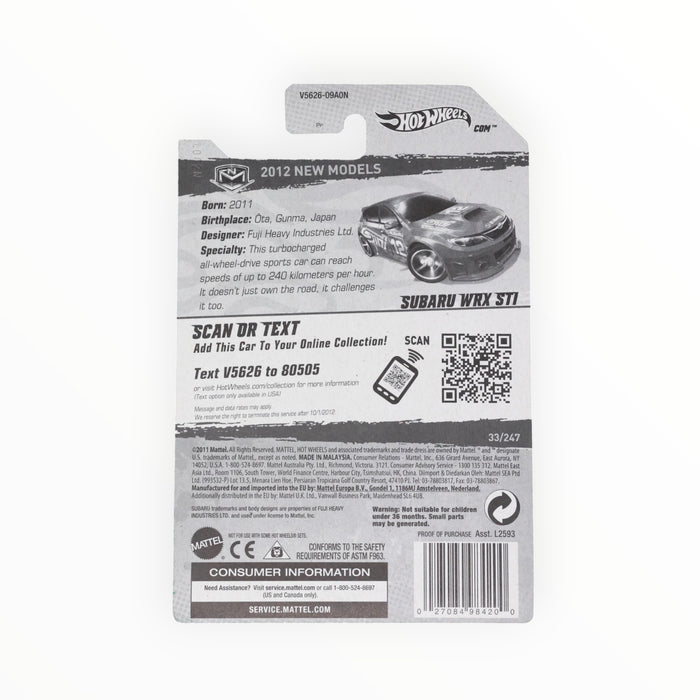 Hot Wheels Subaru WRX STI - Mainline (2012) 33/247